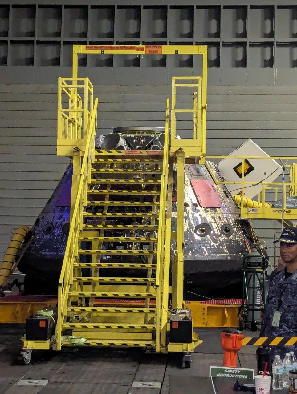 Conseguí ver una nave espacial. Increíble.