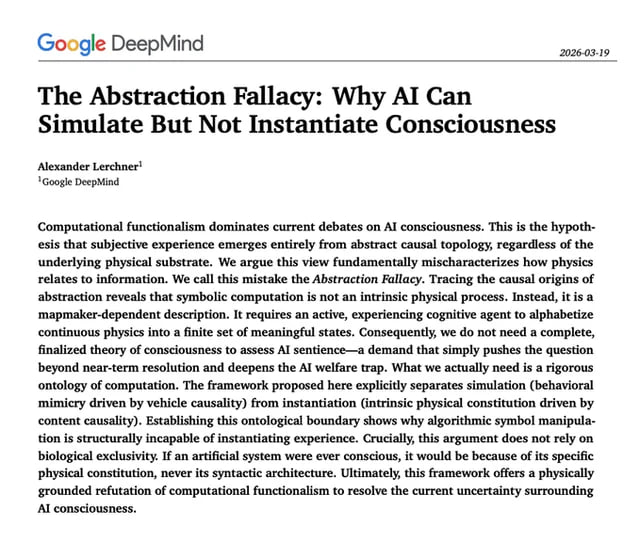 Científico senior de Google DeepMind afirma que los modelos de lenguaje nunca alcanzarán la consciencia