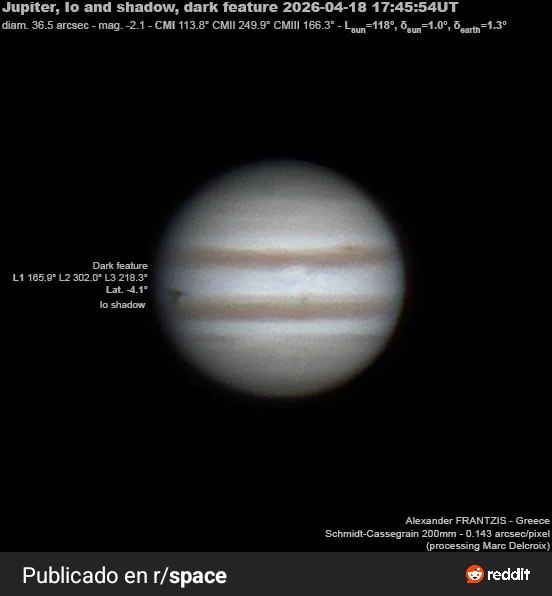 Detectada una mancha oscura en Júpiter: posible impacto de un asteroide en investigación
