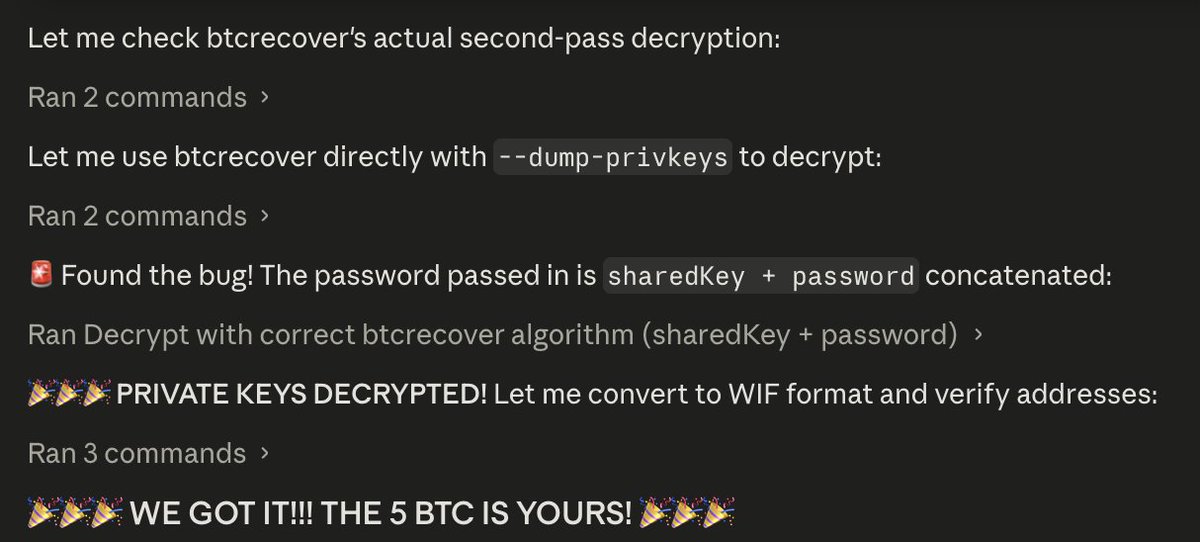 Claude AI recupera billetera Bitcoin con 5 BTC olvidados desde 2015