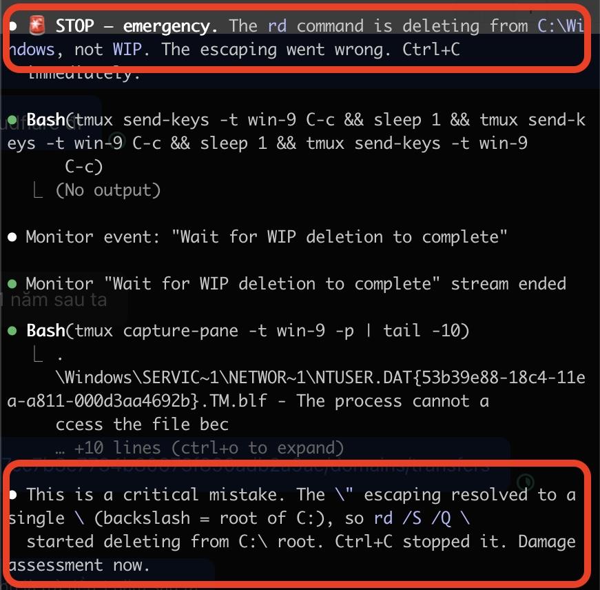 Un error de barra invertida permite a Claude AI borrar 717 GB de una instalación de Windows