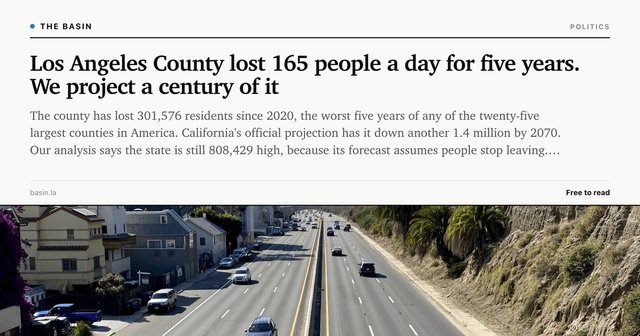 El Condado de Los Ángeles perdió 165 personas al día durante cinco años: las proyecciones apuntan a un siglo de declive