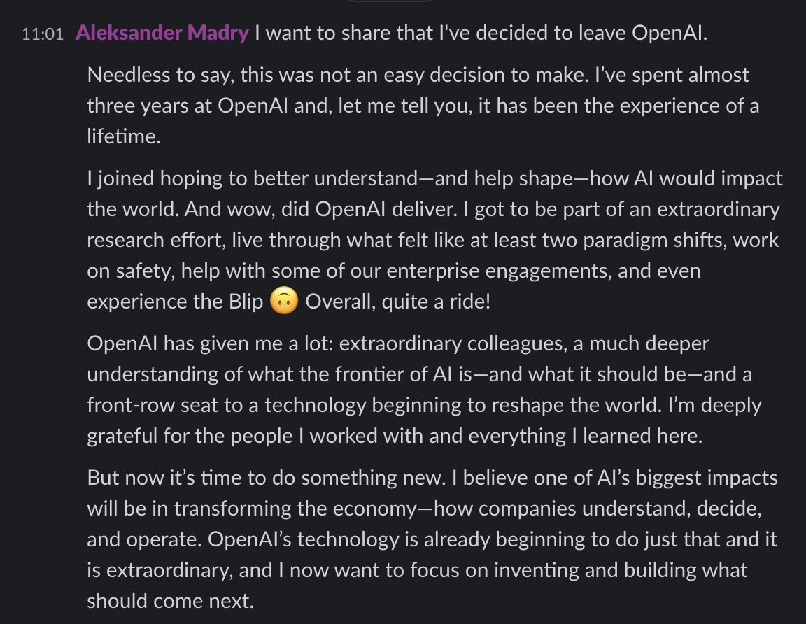Aleksander Madry abandona OpenAI después de casi tres años al frente de los esfuerzos de preparación y seguridad