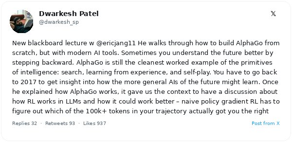 Eric Jang imparte una lección magistral sobre cómo construir AlphaGo desde cero con IA moderna