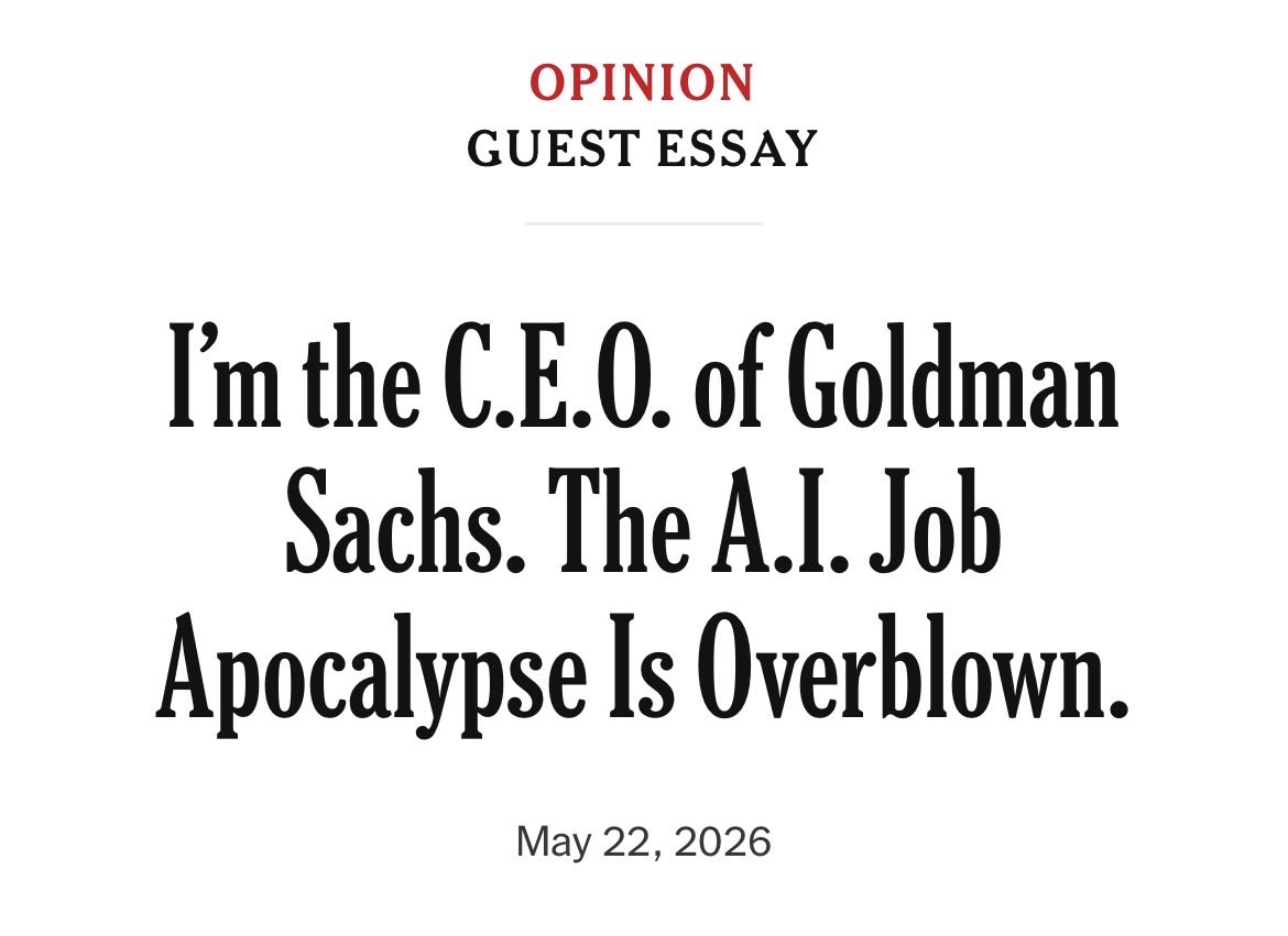 CEO de Goldman Sachs afirma que la IA no eliminará el 25% de los empleos: "los temores apocalípticos son exagerados"