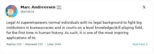 Marc Andreessen defiende la IA legal como herramienta de empoderamiento ciudadano frente a las críticas del sector