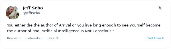 El autor Ted Chiang afirma que los sistemas de inteligencia artificial no son conscientes