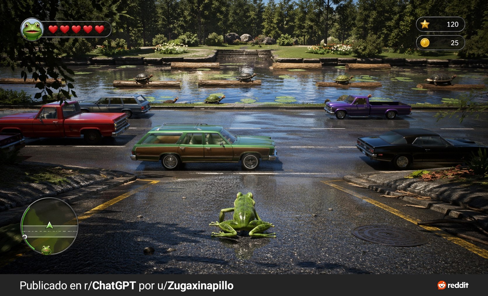 Capturas de juegos 2D reimaginadas en 3D con IA