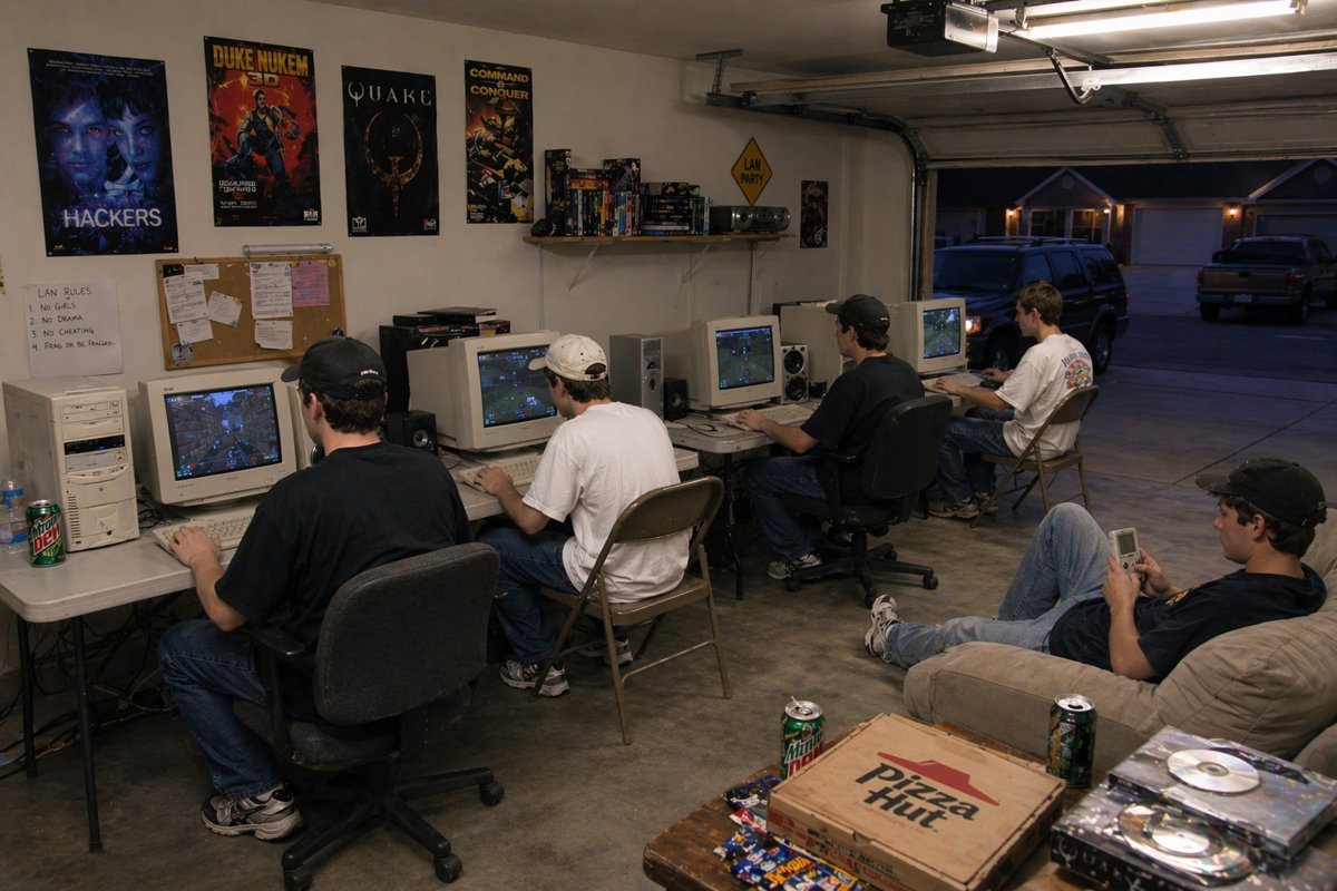 Una fiesta LAN de los 90 generada por IA: los usuarios encuentran decenas de errores