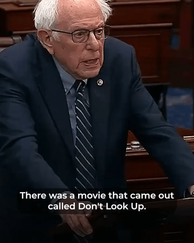 Bernie Sanders está preocupado de que estemos viviendo un escenario tipo 'No mires arriba' con la IA
