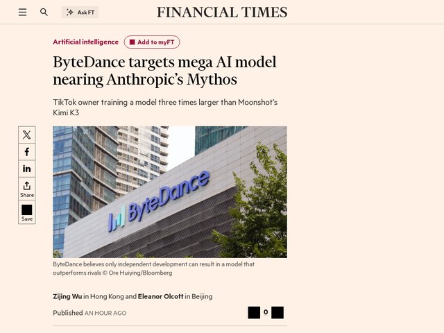 ByteDance entrena en fase inicial un modelo de 10 billones de parámetros, según filtraciones en Reddit