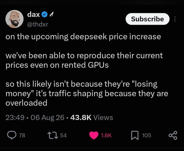 Dax de Opencode analiza el nuevo anuncio de precios de DeepSeek