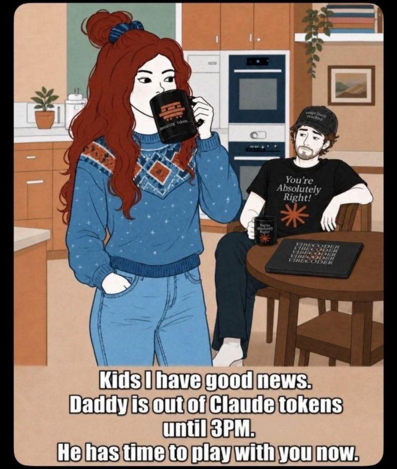 ¡Emocionado de anunciar que he alcanzado mi límite diario de Claude! Esto significa que estoy completamente presente para mi familia y amigos. ¡Equilibrio trabajo-vida logrado!