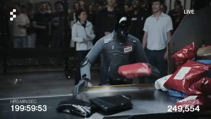 Figure AI celebra 200 horas (8 días y ~8 horas) de sus robots humanoides manejando paquetes