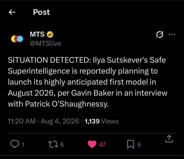 Rumor: La SSI de Ilya Sutskever lanzaría su primer modelo este mes