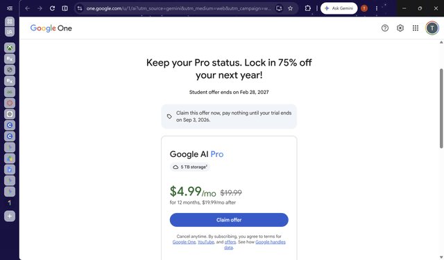 ¿Conviene esta oferta? Debate sobre el plan Google One AI Premium que incluye YouTube Premium Lite y 5 TB de almacenamiento
