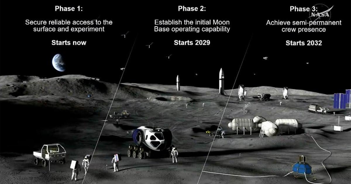 NASA revela ambicioso plan de 20 mil millones para construir una base lunar en el polo sur de la Luna