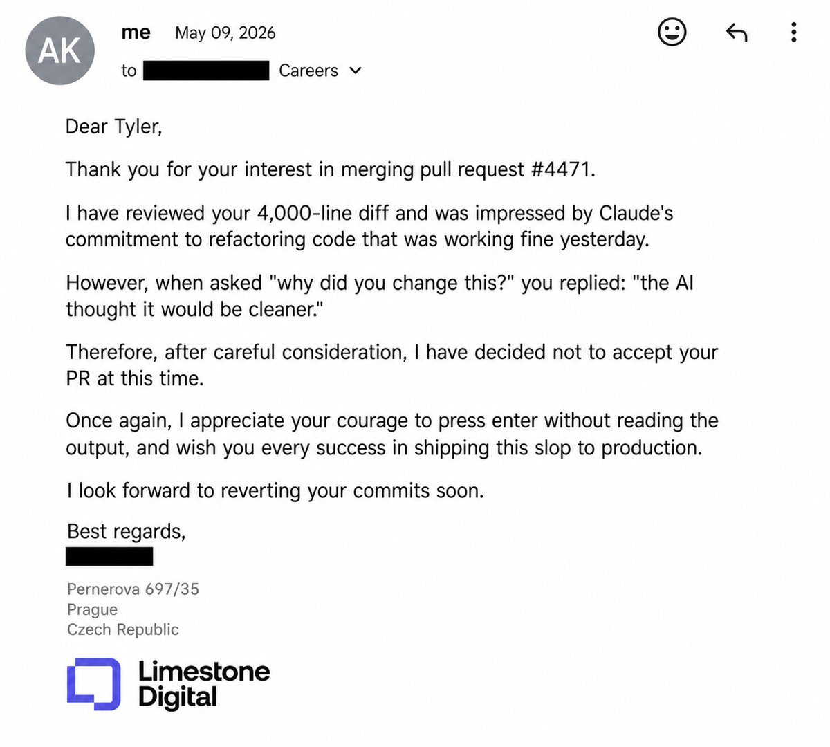 Revisando pull requests de IA en 2026: la broma que dispara el debate sobre la calidad del código