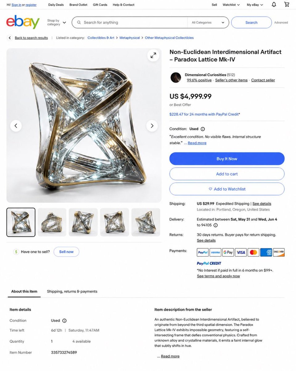Objetos de otra dimensión a la venta en eBay: el hilarante desafío con ChatGPT que rompió Reddit