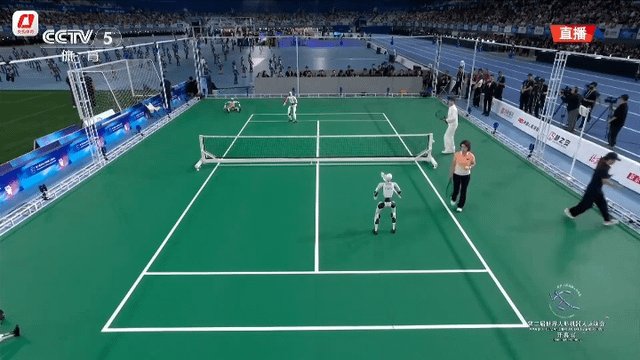 El WHRG'26 presentó el primer partido de dobles de tenis humano-robot transmitido en vivo, con robots humanoides Galbot